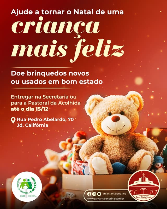 Ajude a tornar o Natal de uma criança mais feliz